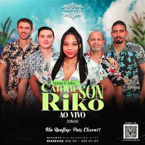 MÚSICA LATINA AO VIVO COM CARIBESÓN RIKO NO ROOFTOP